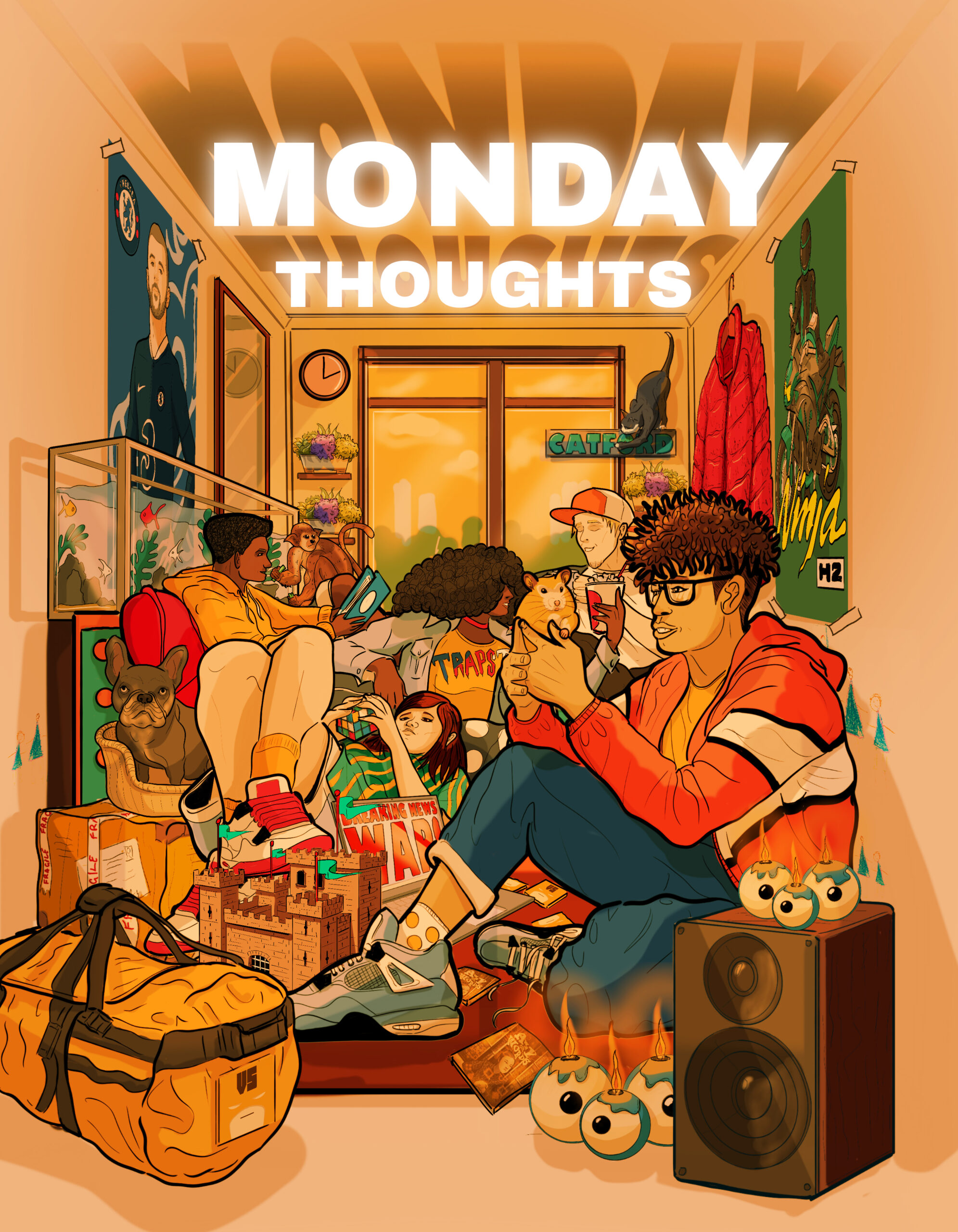 Cover of First Story Anthology for Abbey Manor College, titled Monday Thoughts